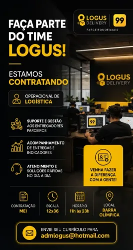 VAGA OP - OPERACIONAL DE LOGÍSTICA - EMPRESA TERCEIRIZADA 99FOOD