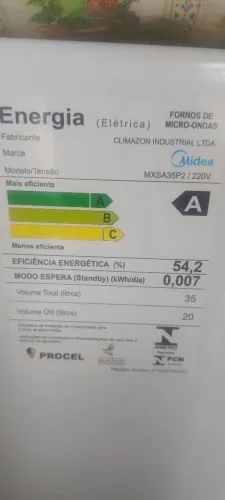 Microondas midéa 35 litros 