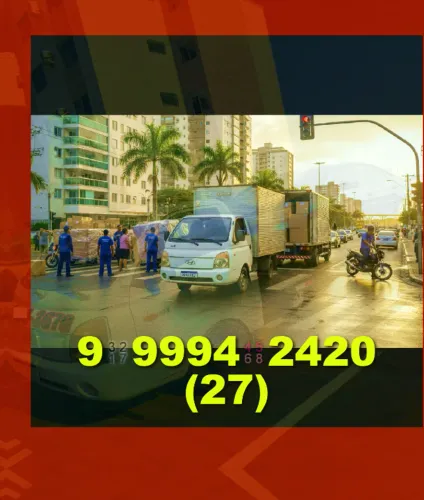 Frete na Praia do Canto! Transporte seguro e rápido! Peça já!
