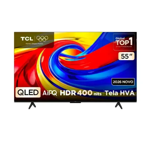 74658 Smart TV 55" TCL QLED 4K Wi-Fi Google TV Comando de Voz 55P7L