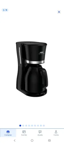 Cafeteira Elétrica Arno Cool Touch Preta 1 Litro CFCT