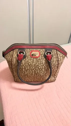 Bolsa Victor Hugo Original Marrom e Vermelha - Usada