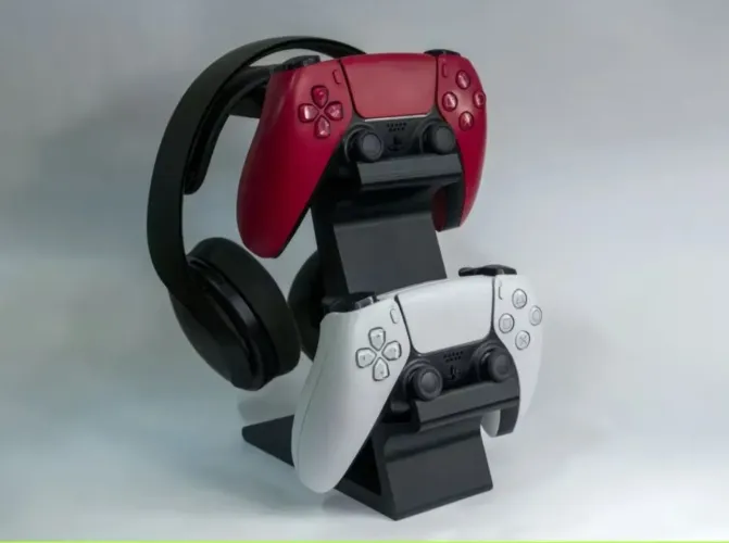 Suporte para 2 Controles e Headset Gamer