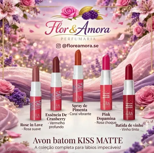Batom Kiss Matte Avon 3,6g