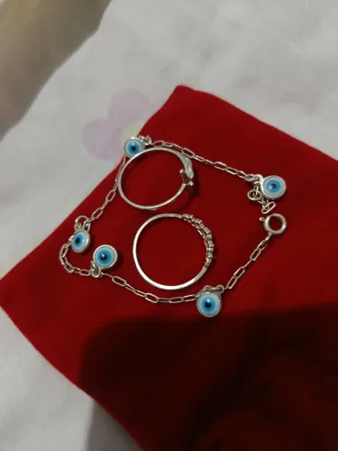 Pulseira e Anéis prata 925