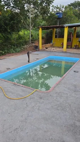 Piscina modelo praia com led e cascata 6 mts