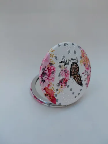 Espelho Compacto Duplo Portátil - Elegante e Prático