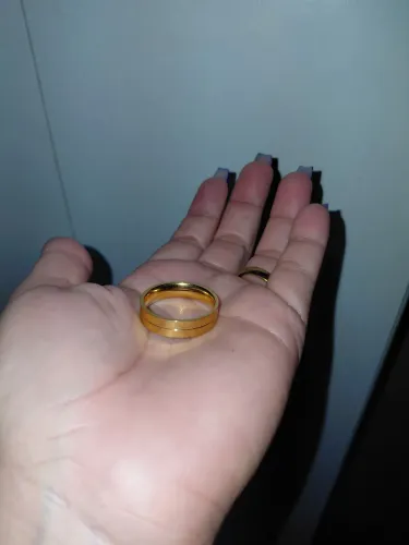 Aliança Masculina Banhada a Ouro 18k