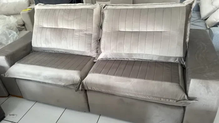 Sofá Gold 2,50 - Veludo Camurça