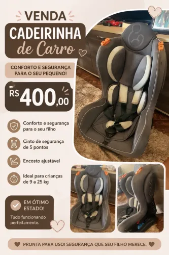 Vendo cadeirinha de bebê