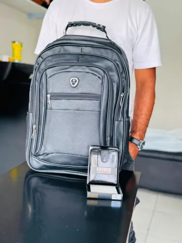 Mochila Masculina em Couro
