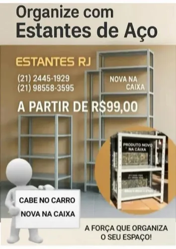 Kit Prateleiras Estantes de Aço