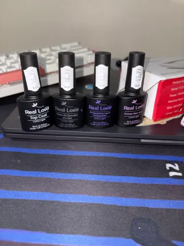 Kit preparadores Real Love + Lanterna UV portátil para secagem