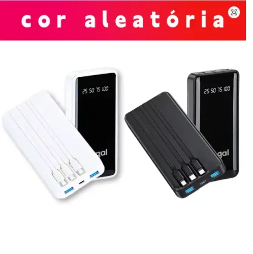 Carregador Portátil 20000mAh Design Único e Compacto Bateria de Grande Duração Para Aventu