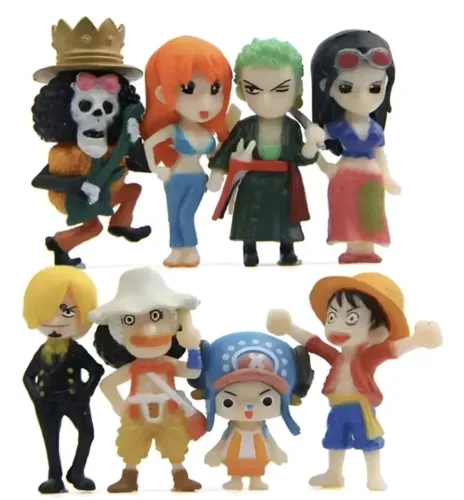 Kit miniaturas one piece de vinil com 6 peças