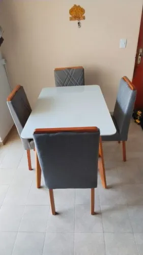 Mesa de Jantar 120x80 Com 4 Cadeiras