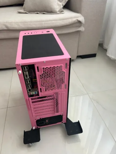 Gabinete Gamer Motospeed Hyrax Rosa (HGB501P) - Vidro Temperado e RGB (Usado)