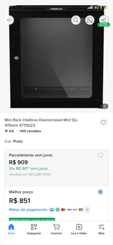 Mini rack desmontável