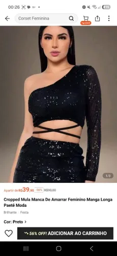 conjuntinho preto nada básico com lantejoulas ?