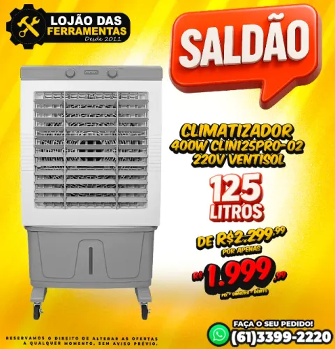 Climatizador 400w 125 Litros CLIN125Pro-02 220v Ventisol