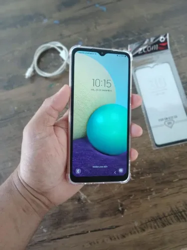 Samsung Galaxy A02 32GB+capinha+cabo+película 3D 