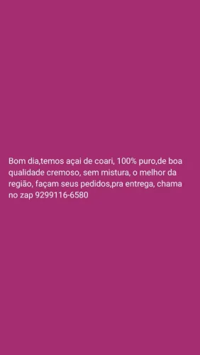 Vende açai de coari
