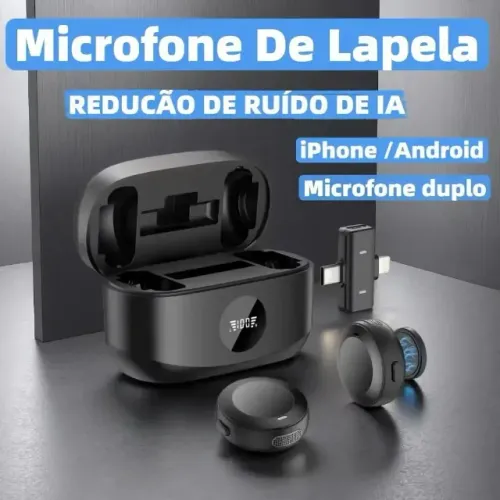 Microfone De Lapela Mcf-38a Reducão De Ruído De Ia Preto A Gold Loja Coimbra Computadores