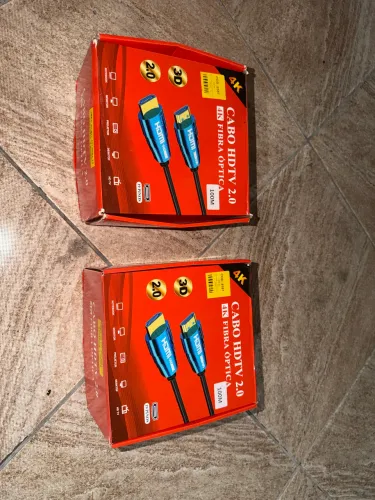 02 CAIXAS / Cabo HDMI FIBRA Óptica 100 Mts (2 caixas) 