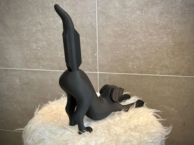O Suporte de Papel Higiênico de Cachorro Alongado