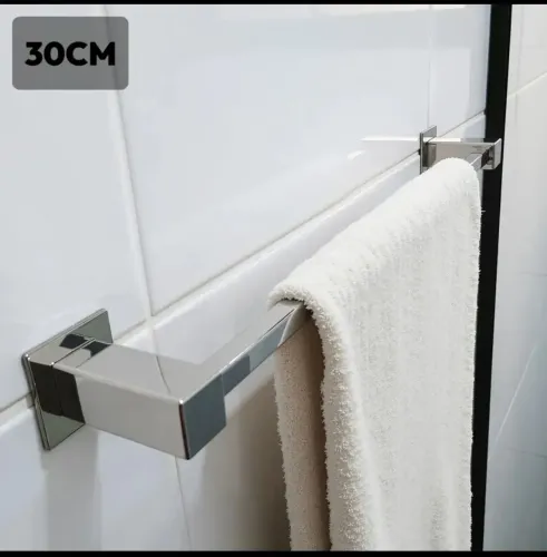 Kit para banheiro (Toalheiro para duas tolhas toalheiro de rosto papeleira e gancho ).