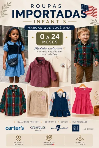 Roupas importadas infantil EUA 0 a 2 anos