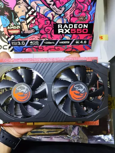 Placa de vídeo RX 550 4GB - 2 fans