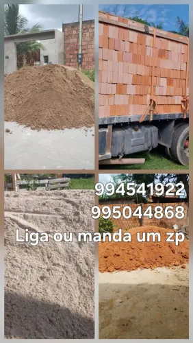5mt de brita 1.300 1 milheiro de tijolos 920 5mt de seixo japura 1.250 15mt de barro 440