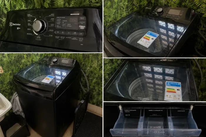 Lavadora Electrolux 18kg Jet&Clean Preta