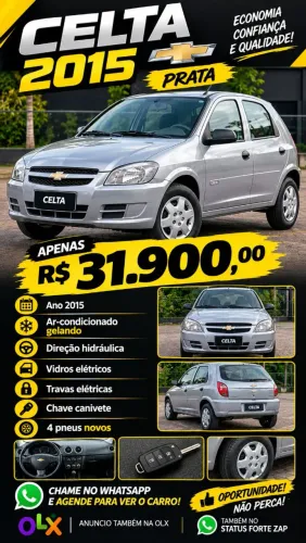 Chevrolet Celta Spirit/ LT 1.0 MPFI 8V Flexp. 5P 2015
