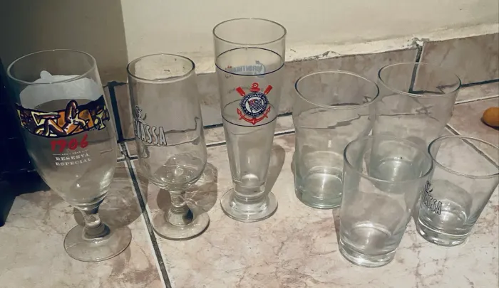 Copos Corinthians e outros de cerveja 