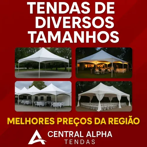 Locação de tendas 5x5 Chapéu de Bruxa