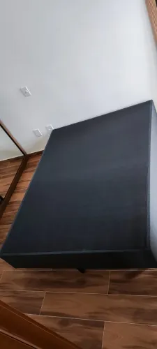 Base Cama Box Casal - Emma (sem colchão) - cor Cinza - Seminovo