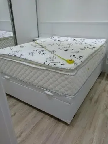 Cama Box Baú Casal ou Viúva + Colchão D33 Ortopédico - Direto de Fábrica