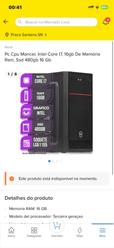 Pc Cpu Mancer, Intel Core I7, 16gb De Memória Ram, Ssd 480gb 16 Gb