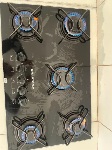 Fogão Cooktop 5 bocas Brastemp