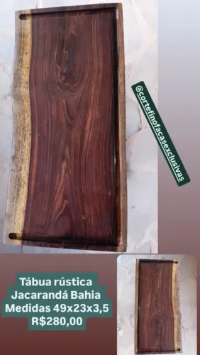 Tábua rústica Jacarandá Bahia 