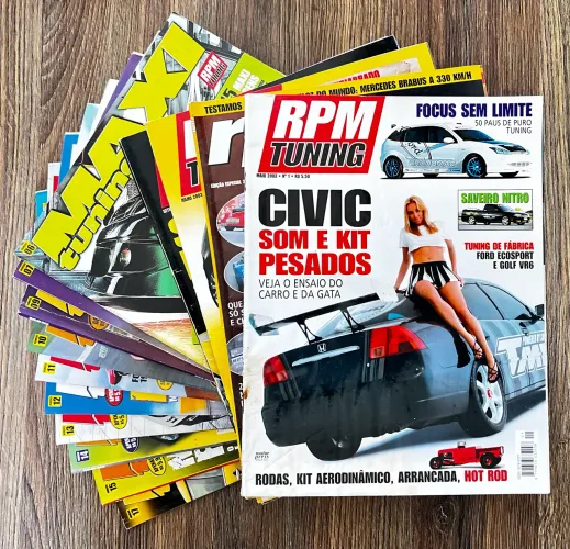 Lote revistas automotivas MAXXI TUNING com 14 exemplares