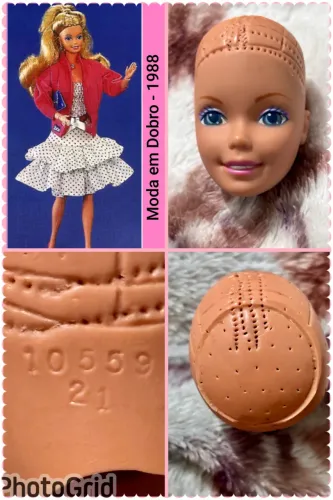 CABEÇA MODA EM DOBRO 1988 BARBIE DA ESTRELA PARA RERROT
