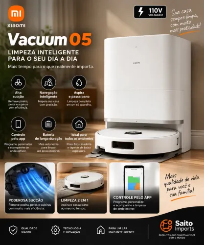 Robô aspirador Xiaomi Vacuum 05 - 110V