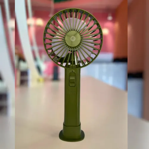 Mini Ventilador Verde Maquiagem 2 Velocidades Recarregável