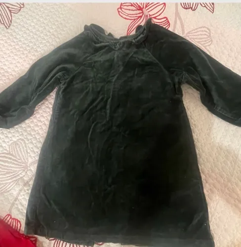 vestido infantil h&m conscious veludo novo, com etiqueta