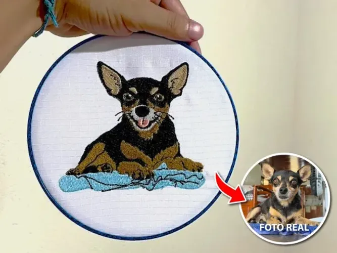 Bastidor bordado com o seu Pet!