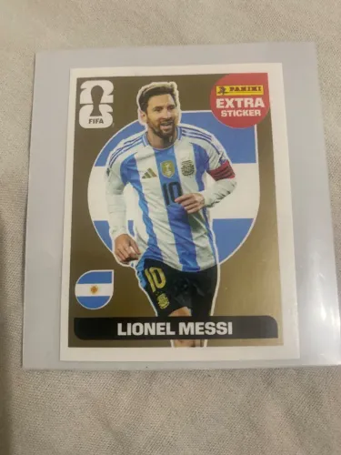figurinha extra sticker do Messi ouro
