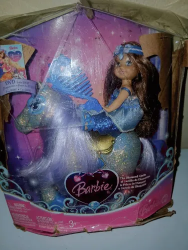 Barbie Castelo de Diamante 2008 Kelly + Pônei Azul Completa com Caixa